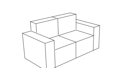 Sofá de 2 plazas con funda