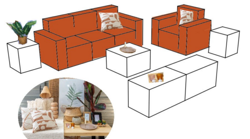 Muebles + decoración para el Salón (41 piezas)